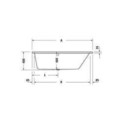 Duravit No.1 Whirlwanne Trapezförmig, Einbau R, 800x1500x480mm, Jet Project, 1... DURAVIT-760505000JP1000 4063382185662 (Abb. 1)