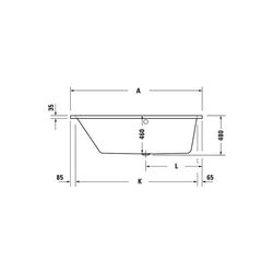 Duravit No.1 Whirlwanne Trapezförmig, Einbau L, 800x1500x480mm, Jet Project, 1... DURAVIT-760504000JP1000 4063382185655 (Abb. 1)
