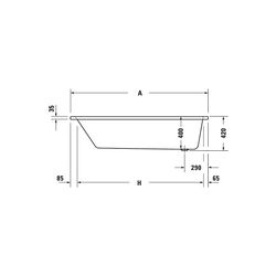 Duravit No.1 Whirlwanne Rechteckig, Einbau, 800x1800x420mm Jet Project, 1 Rück... DURAVIT-760491000JP1000 4063382185693 (Abb. 1)
