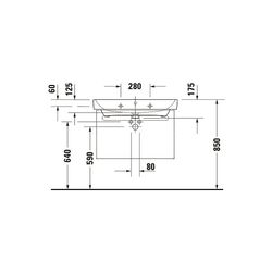 Duravit No.1 Waschtisch 460x800x173mm, Weiß Hochglanz, Rechteckig, 1 Waschplatz/HL... DURAVIT-23758000002 4063382181473 (Abb. 1)