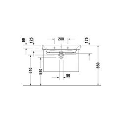 Duravit No.1 Waschtisch 460x800x173mm, Weiß Hochglanz, Rechteckig, 1 Waschplatz/HL... DURAVIT-23758000002 4063382181473 (Abb. 1)