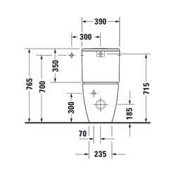 Duravit ME by Starck Stand WC für Kombination 650x370x415mm, Weiß Hochglanz, Hygien... DURAVIT-2005092000 4063382102157 (Abb. 1)