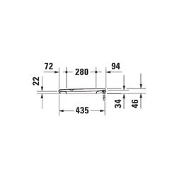 Duravit WC-Sitz, Weiß Hochglanz 360x440x40mm, ohne Absenkautomatik, Edelstahl-Schar... DURAVIT-0063610000 4021534811944 (Abb. 1)