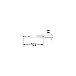 Duravit WC-Sitz, Weiß Hochglanz 360x440x40mm, ohne Absenkautomatik, Edelstahl-Schar... DURAVIT-0063610000 4021534811944 (Abb. 1)