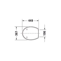 Duravit WC-Sitz, Weiß Hochglanz 360x440x40mm, ohne Absenkautomatik, Edelstahl-Schar... DURAVIT-0063610000 4021534811944 (Abb. 1)