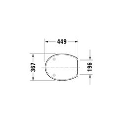 Duravit WC-Sitz, Weiß Hochglanz 360x440x40mm, ohne Absenkautomatik, Edelstahl-Schar... DURAVIT-0063610000 4021534811944 (Abb. 1)