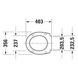 Duravit Design Classics WC-Sitz Weiß Hochglanz 404x37x368mm ohne Absenkautomatik Ed... DURAVIT-0066810000 4021534151712 (Abb. 1)