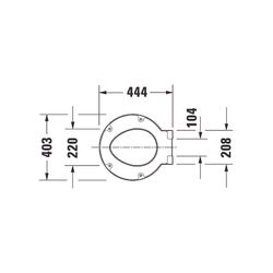 Duravit Starck 1 WC-Sitz Weiß HG 420x42x453mm mit Absenkautomatik, Sitzgarnitur abn... DURAVIT-0065880099 4021534843365 (Abb. 1)