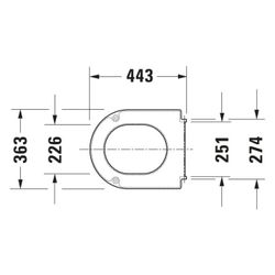 Duravit WC-Sitz, Weiß Hochglanz 363x46x439mm, ohne Absenkautomatik, Edelstahl-Schar... DURAVIT-0066910000 4021534168314 (Abb. 1)