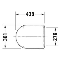 Duravit WC-Sitz, Weiß Hochglanz 363x46x439mm, ohne Absenkautomatik, Edelstahl-Schar... DURAVIT-0066910000 4021534168314 (Abb. 1)