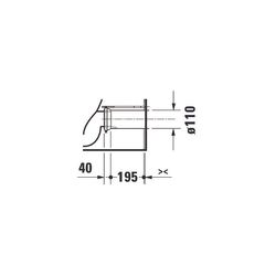 Duravit ME by Starck Stand WC für Kombination 650x370x415mm, Weiß Hochglanz, Hygien... DURAVIT-2005092000 4063382102157 (Abb. 1)
