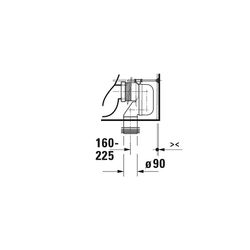 Duravit ME by Starck Stand WC für Kombination 650x370x415mm, Weiß Hochglanz, Hygien... DURAVIT-2005092000 4063382102157 (Abb. 1)