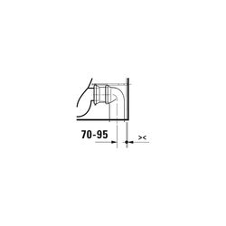 Duravit ME by Starck Stand WC für Kombination 650x370x415mm, Weiß Hochglanz, Hygien... DURAVIT-2005092000 4063382102157 (Abb. 1)