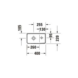 Duravit D-Neo Handwaschbecken 220x400x140mm, Weiß Hochglanz, Rechteckig, 1 Waschpla... DURAVIT-0739400041 4063382135544 (Abb. 1)
