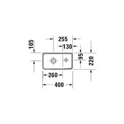 Duravit D-Neo Handwaschbecken 220x400x140mm, Weiß Hochglanz, Rechteckig, 1 Waschpla... DURAVIT-0739400041 4063382135544 (Abb. 1)