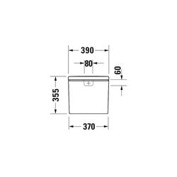 Duravit No.1 Spülkasten aus Keramik 170x390x355mm, Weiß, 6/3l, Dual Flush, Wasseran... DURAVIT-0941000005 4053424507637 (Abb. 1)