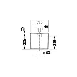 Duravit ME by Starck Spülkasten aus Keramik 180x395x350mm, Weiß, WonderGliss, 6/3l... DURAVIT-09380000051 4021534966903 (Abb. 1)