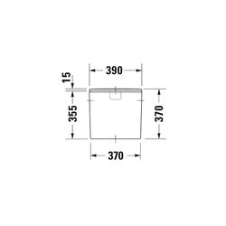 Duravit DuraStyle Spülkasten aus Keramik 170x390x370mm, Weiß, WonderGliss, 6/3l, D... DURAVIT-09350000051 4021534854705 (Abb. 1)