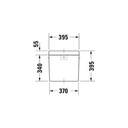 Duravit Happy D.2 Spülkasten aus Keramik 160x395x395mm, Weiß, 6/3l, Dual Flush, Was... DURAVIT-0934000005 4021534848865 (Abb. 1)