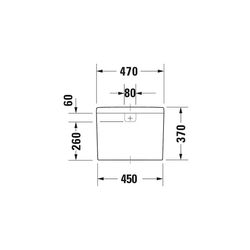 Duravit Starck 3 Spülkasten aus Keramik 200x470x370mm, Weiß, 6/3l, Dual Flush, Wass... DURAVIT-0928100005 4021534427770 (Abb. 1)