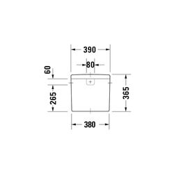 Duravit Starck 3 Spülkasten aus Keramik 180x390x365mm, Weiß, 6/3l, Dual Flush, Wass... DURAVIT-0920000005 4021534271137 (Abb. 1)
