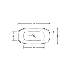 Duravit Zencha Whirlwanne Oval, Freistehend, 900x1800x600mm, Air-System, 2 Rüc... DURAVIT-760463000AS0000 4063382825667 (Abb. 1)