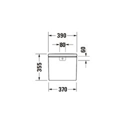 Duravit No.1 Spülkasten aus Keramik 170x390x355mm, Weiß, 6/3l, Dual Flush, Wasseran... DURAVIT-0941000005 4053424507637 (Abb. 1)