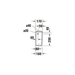 Duravit No.1 Spülkasten aus Keramik 170x390x355mm, Weiß, 6/3l, Dual Flush, Wasseran... DURAVIT-0941000005 4053424507637 (Abb. 1)