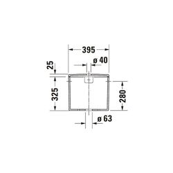 Duravit ME by Starck Spülkasten aus Keramik 180x395x350mm, Weiß, WonderGliss, 6/3l... DURAVIT-09380000051 4021534966903 (Abb. 1)