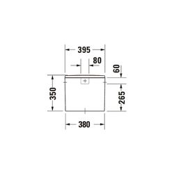 Duravit ME by Starck Spülkasten aus Keramik 180x395x350mm, Weiß, WonderGliss, 6/3l... DURAVIT-09380000051 4021534966903 (Abb. 1)