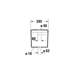 Duravit Happy D.2 Spülkasten aus Keramik 160x395x395mm, Weiß, WonderGliss, 6/3l, D... DURAVIT-09341000051 4021534848902 (Abb. 1)