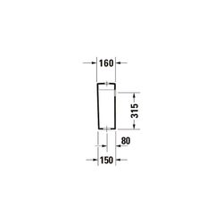 Duravit Happy D.2 Spülkasten aus Keramik 160x395x395mm, Weiß, WonderGliss, 6/3l, D... DURAVIT-09341000051 4021534848902 (Abb. 1)