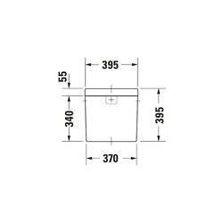Duravit Happy D.2 Spülkasten aus Keramik 160x395x395mm, Weiß, 6/3l, Dual Flush, Was... DURAVIT-0934000005 4021534848865 (Abb. 1)