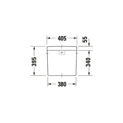 Duravit Darling New Spülkasten aus Keramik 160x405x395mm, Weiß, 6/3l, Dual Flush, W... DURAVIT-0931000005 4021534606588 (Abb. 1)
