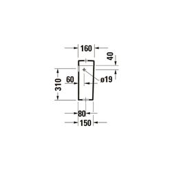 Duravit Darling New Spülkasten aus Keramik 160x405x395mm, Weiß, 6/3l, Dual Flush, W... DURAVIT-0931000005 4021534606588 (Abb. 1)