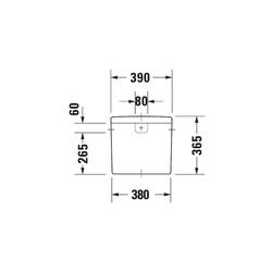 Duravit Starck 3 Spülkasten aus Keramik 180x390x365mm, Weiß, 6/3l, Dual Flush, Wass... DURAVIT-0920000005 4021534271137 (Abb. 1)