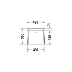 Duravit Serie 1930 Spülkasten aus Keramik 175x420x365mm, Weiß, WonderGliss, 6/3l, ... DURAVIT-08722100051 4021534270673 (Abb. 1)
