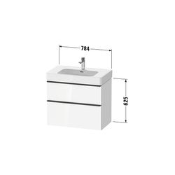 Duravit D-Neo Waschtischunterbau wandhäng. 452x784x625mm Eiche Marmoriert Matt... DURAVIT-DE4377034550000 4067116349146 (Abb. 1)