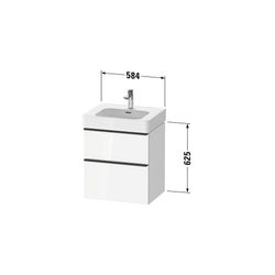 Duravit D-Neo Waschtischunterbau wandhäng. 452x584x625mm Eiche Marmoriert Matt... DURAVIT-DE4376034550000 4067116349078 (Abb. 1)