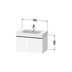 Duravit D-Neo Waschtischunterbau wandhäng. 452x784x440mm Eiche Marmoriert Matt... DURAVIT-DE4277004550000 4067116347678 (Abb. 1)