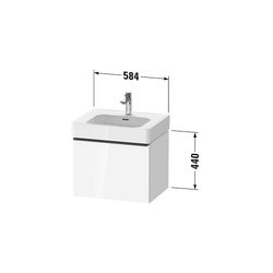 Duravit D-Neo Waschtischunterbau wandh. 452x584x440mm, Eiche Mar. Matt, Griff ... DURAVIT-DE4276010550000 4067116347630 (Abb. 1)