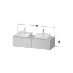 Duravit White Tulip Konsolen-WTU wandh 550x1600x408mm B/M mit KSP Eiche Natur ... DURAVIT-WT4865BH5920010 4063382918857 (Abb. 1)