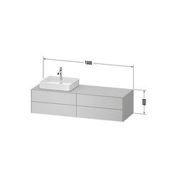 Duravit White Tulip Konsolen-WTU wandh. 550x1600x408mm L AM Nusb.Matt/Steingra... DURAVIT-WT4867L77H20000 4063382847607 (Abb. 1)