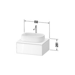 Duravit Zencha Konsolenwaschtischunterbau wandh. 550x650x281mm Eiche Mattschwa... DURAVIT-ZE4810016830000 4063382840332 (Abb. 1)
