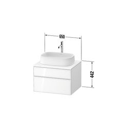 Duravit Zencha Konsolenwaschtischunterbau wandh 550x650x442mm Weiß, Glas, Korp... DURAVIT-ZE4820064840000 4063382835130 (Abb. 1)
