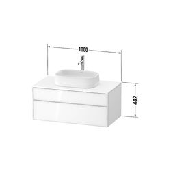 Duravit Zencha Konsolenwaschtischunterbau wandh. 550x1000x442mm Natur Eiche Ma... DURAVIT-ZE4821030840000 4063382835468 (Abb. 1)