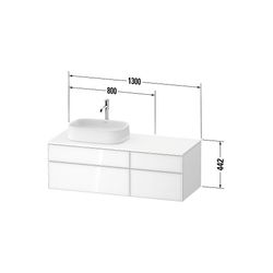 Duravit Zencha Konsolen-WTU wandh 550x1300x442mm Schwarz Linienstr./Graphit SM... DURAVIT-ZE4826063800000 4063382833457 (Abb. 1)