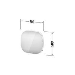 Duravit Zencha Spiegel Wandmontage 50x500x500mm, Weiß, LED, 20W, Betätigung Se... DURAVIT-ZE7055000000100 4063382829535 (Abb. 1)