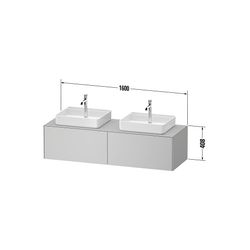 Duravit White Tulip Konsolen-WTU wandh 550x1600x408mm B/M mit KSP Eiche Natur ... DURAVIT-WT4865BH5920010 4063382918857 (Abb. 1)