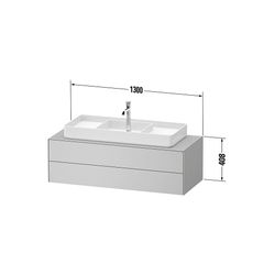 Duravit White Tulip Konsolenwaschtischunterbau wandh. 550x1300x408mm M mit KSP... DURAVIT-WT4987MH5920010 4063382860064 (Abb. 1)